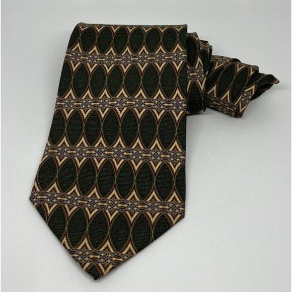 Barbara Blank New York Mens Neck Tie Multicolor Geometric Tie All Silk Handmade - Picture 1 of 10